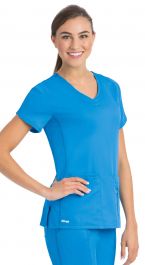 Active by Grey's Anatomy™ Women's V-Neck Solid Scrub Top & Logo