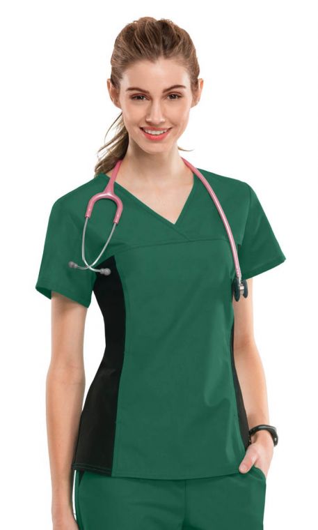 V Neck Side Panel Tunic Cherokee Flexibles Scrub Top 2874